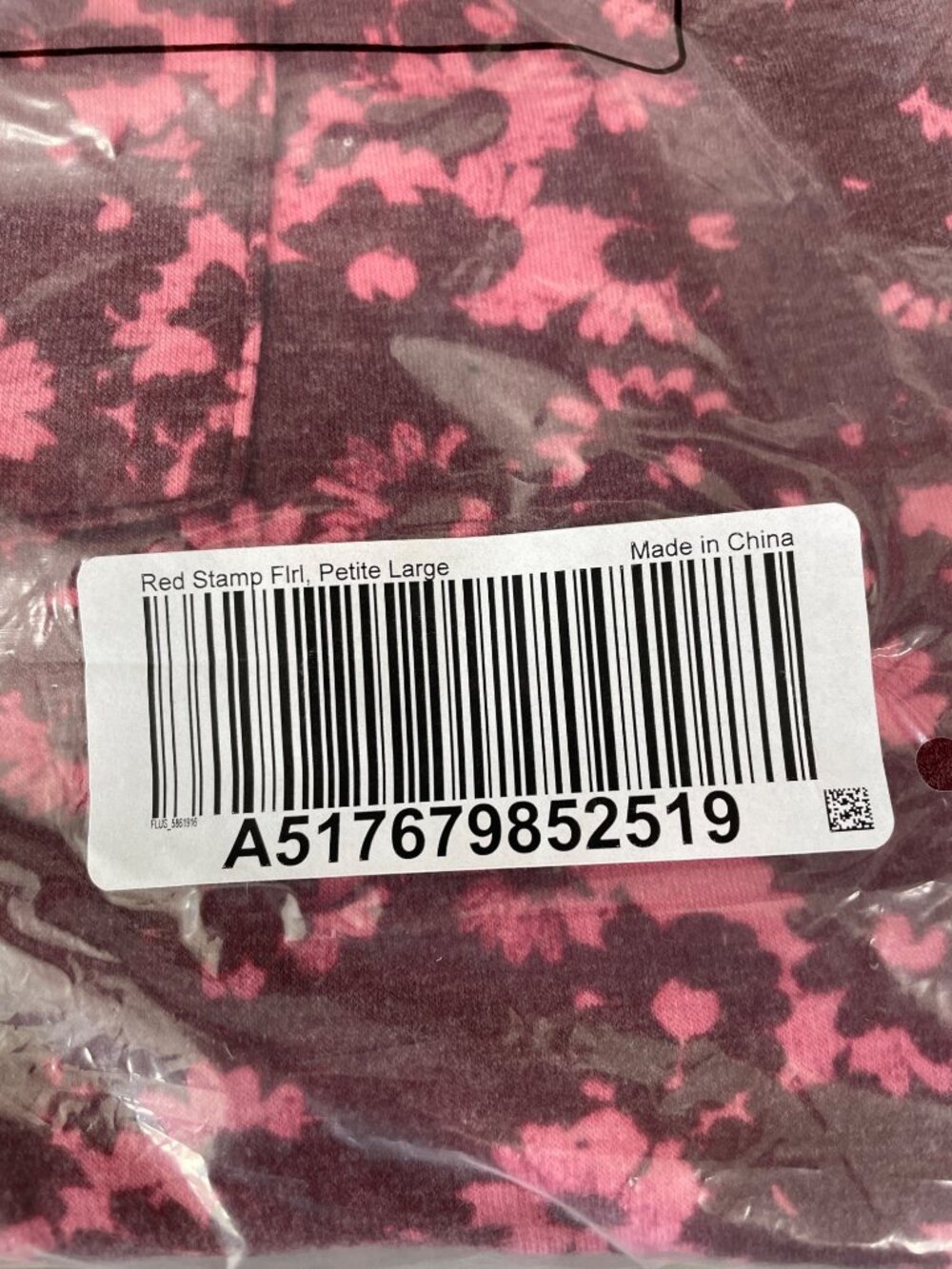 Cuddl Duds Pants Large Petite Comfortwear Slim Red Stamp Floral Boho NEW - Picture 2 of 7